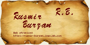 Rusmir Burzan vizit kartica